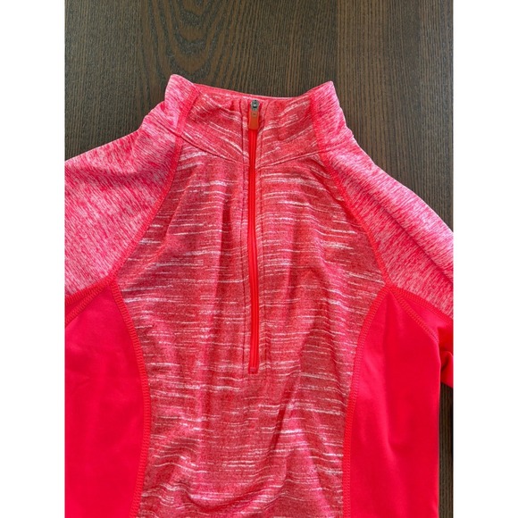 Tek Gear 1/4 Zip Womens WarmTek Pull Over Athletic Top XS Long Sleeve EUC Coral - Picture 4 of 11